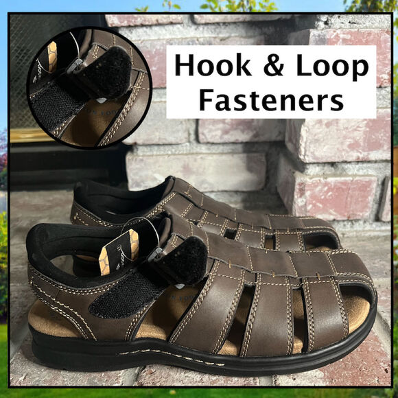 DOCKERS MEN'S Fusion Memory Foam Footbed Dark Brown Size 10 NEW - Picture 2 of 7